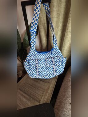 Vera Bradley Blue Patterned Shoulder Bag NWOT